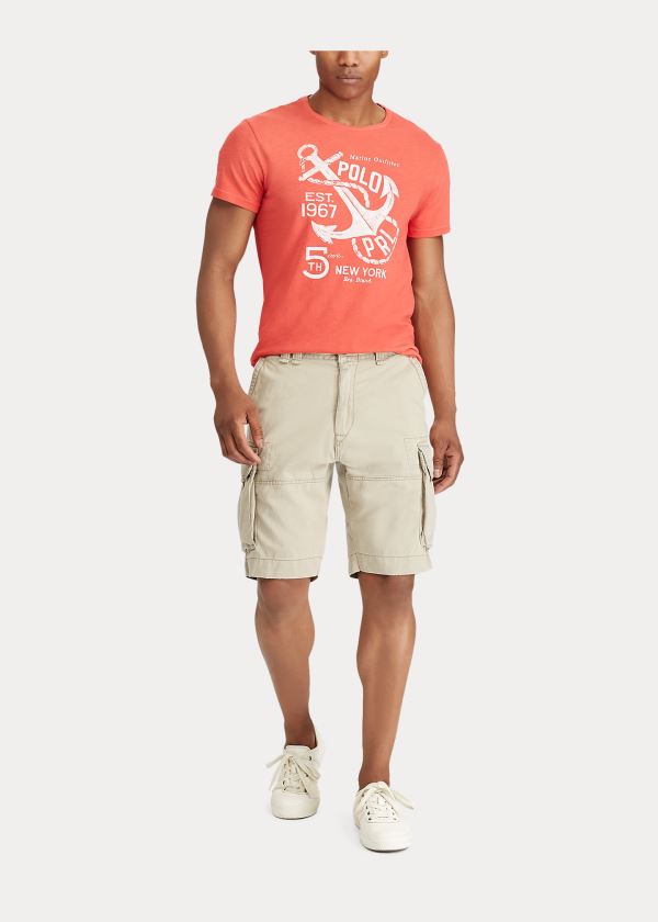 Pantalones Cortos Polo Ralph Lauren Hombre Marrom - Classic Fit Cargo - GSDEH9216